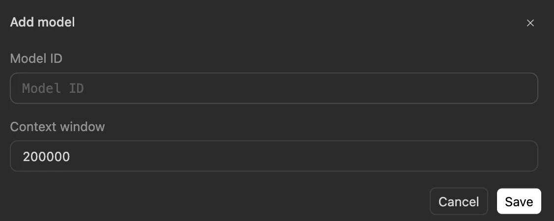 打开 ZCode Model settings 并添加供应商